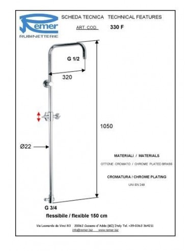 DUSCHSÄULE MIT UMLEITUNG 330F