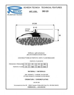 SOFFIONE REMER A PIOGGIA DIA.23 2