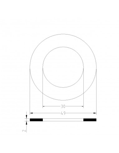 GUARNIZIONE PIANA PER BATTERIA CASSETTA 49X30X2