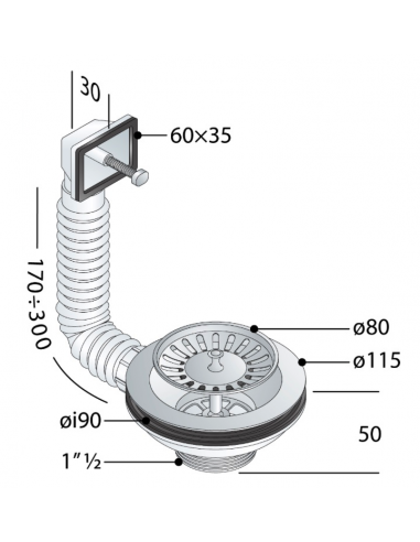 PILETTA TEA DA LAVELLO BASKET 3"1/2X1.1/2 CON...
