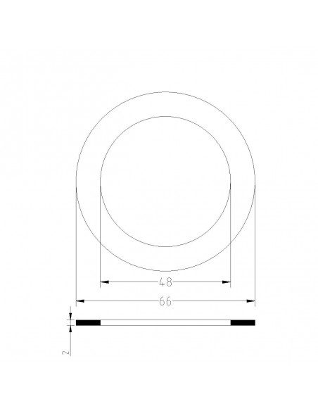 GUARNIZIONE PER BATTERIA SIFONIC 66X48X2