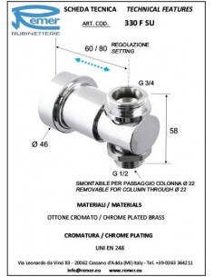 SUPPORTO PER COLONNE DA 3/4 330FSU 2
