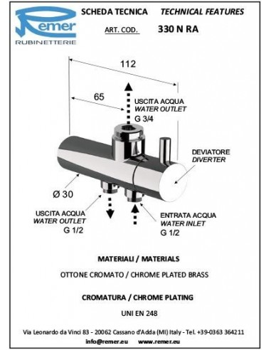 SUPPORTO PER COLONNE DA 3/4 330NRA