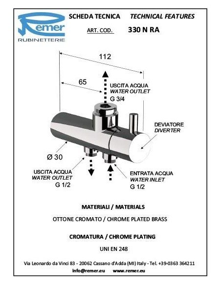 SUPPORTO PER COLONNE DA 3/4 330NRA