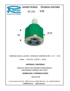 CARTUCCIA REMER S52 DIAM.40 2