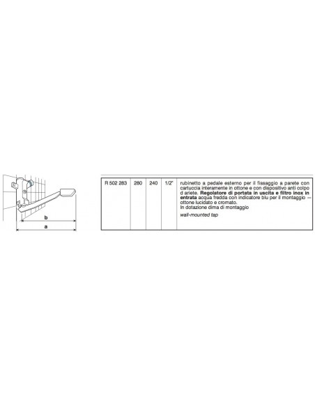 RUBINETTO A PEDALE RIVER SOLO FREDDA  R.502.283