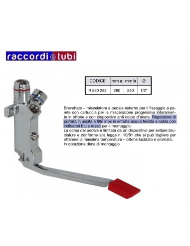 RUBINETTO A PEDALE RIVER MISCELATORE R.520.283