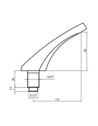 BOCCA EROGAZIONE DA PIANO IDRAL FISSA 02026