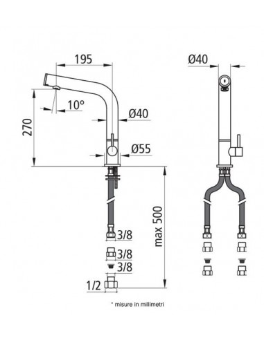 ELEKTRONISCHER WASSERHAHN DMP HELLO 200 DUAL SENSO