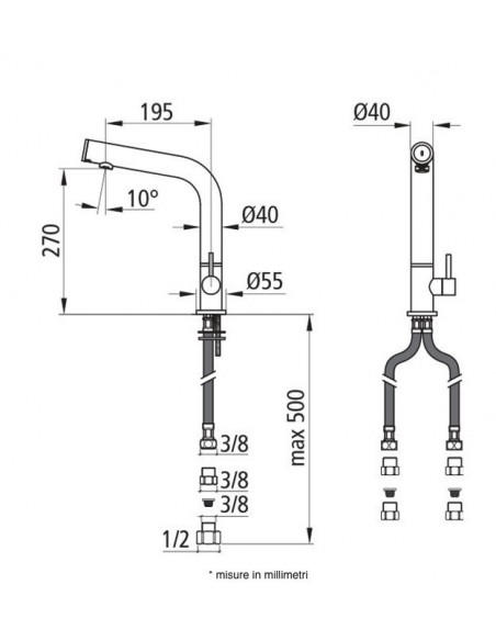 ELEKTRONISCHER WASSERHAHN DMP HELLO 200 DUAL SENSO