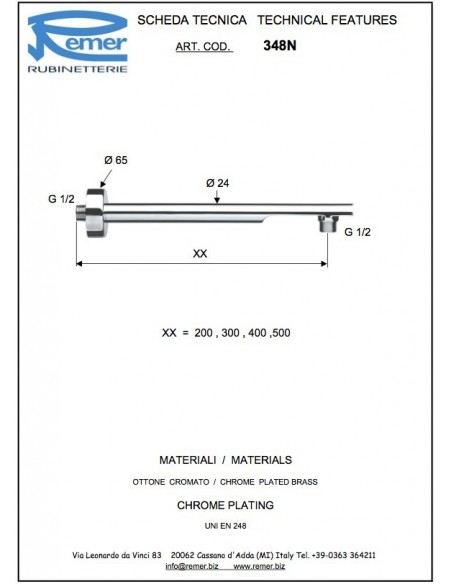 MINIMAL DUSCHARM CM.30 SCHWERER MESSING 348N