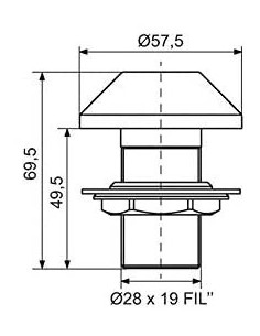 SUPPORTO PASSANTE PER DOCCETTA BOSSINI  ART.C65000000030001 2