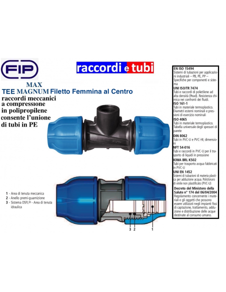 MAGNUM MAX FIP Kompressions-T-Stück 20X1/2X20