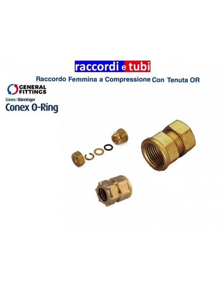 RACCORDO OTTONE CON OR DIRITTO FEMMINA 3/8X6
