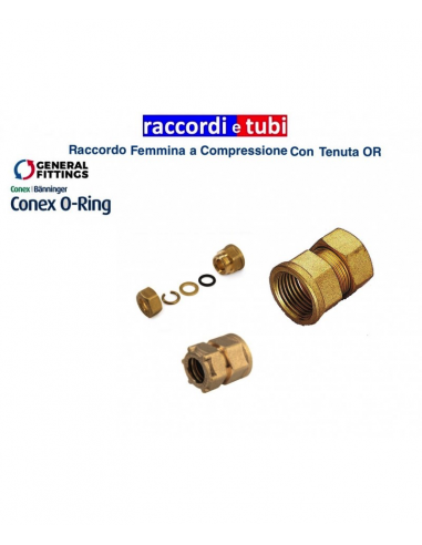 RACCORDO OTTONE CON OR DIRITTO FEMMINA 3/8X8
