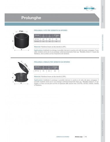 VERLÄNGERUNG FÜR VERGRABENE WELLTANKS ROTOTEC