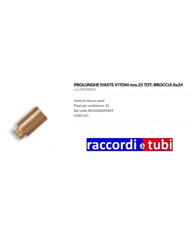 VERLÄNGERUNG VITON-ROHRENSTANGE 8X24