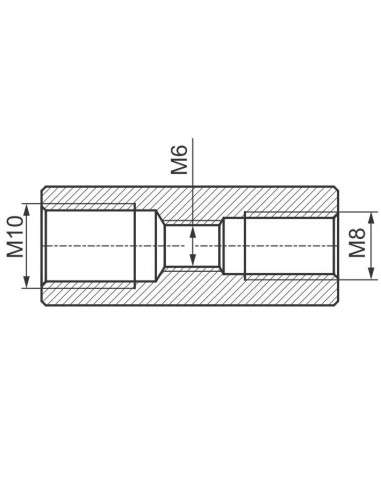 MANICOTTOM RIDOTTO M8F X M10F PER BARRA FILETTATA