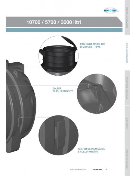 PROLUNGA PER SERBATOI CORUGATI DA INTERRO ROTOTEC