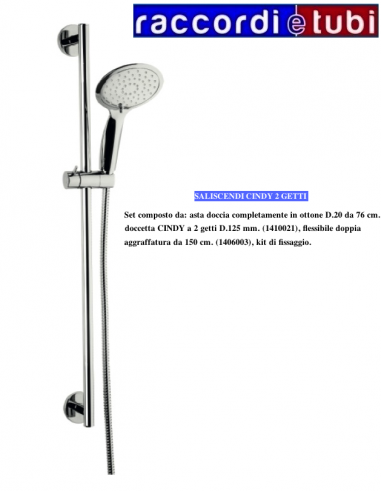 CINDY DUSCHSTANGE RUND MIT ZWEI STRAHLARTEN