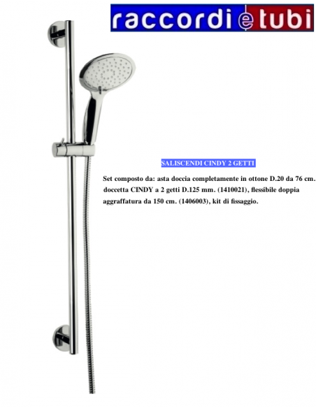 CINDY DUSCHSTANGE RUND MIT ZWEI STRAHLARTEN