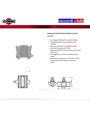 STARQUICK ADAPTER M8 GEWINDESTANGE