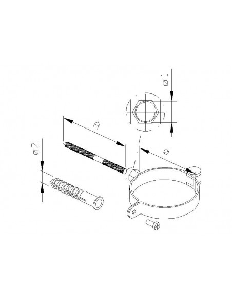 COLLARE FERMATUBO ZINCATO DIAMETRO 1.1/2