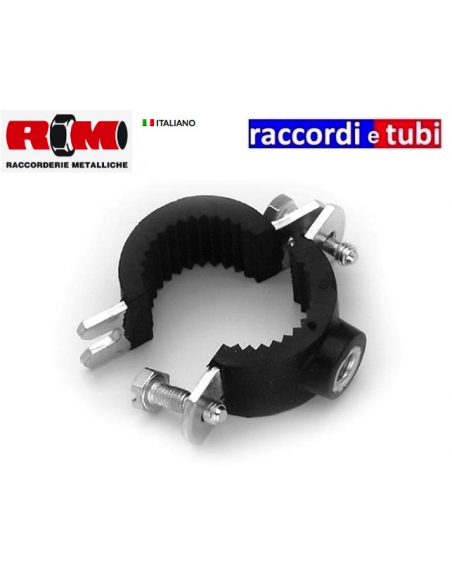 COLLARE FERMATUBO 2" IN ACCIAIO  INOX GOMMATO ISOFONICO aisi 304
