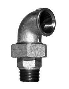 BOCCHETTONE FERRO ZINCATO 3" CONICO CURVO MF