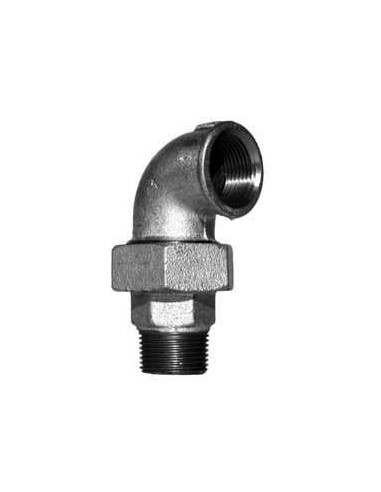 BOCCHETTONE FERRO ZINCATO 3" CONICO CURVO MF