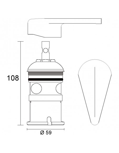 KERAMIKKARTUSCHE STELLA 818000PBSA322