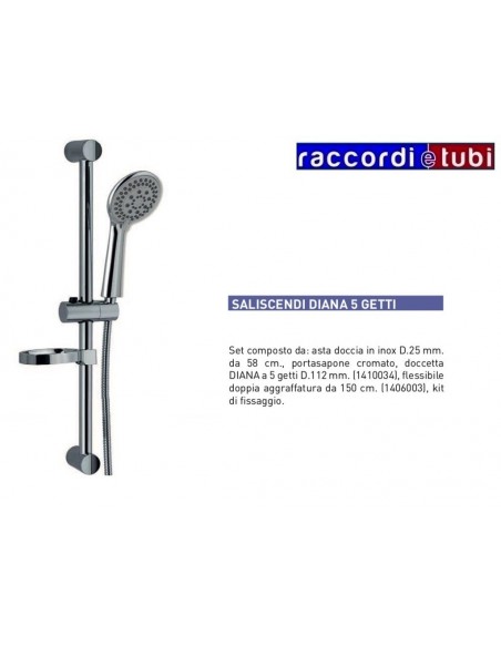 SAULEITER DIANA DUSCHE MIT 5 STRAHLEN