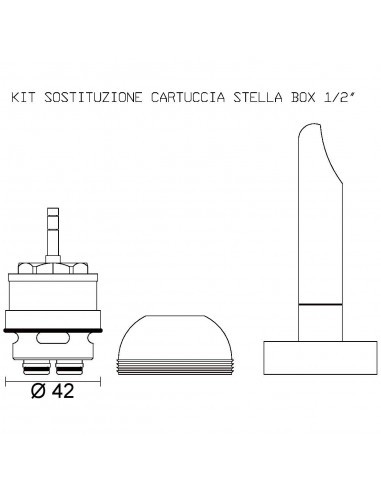KERAMIKKARTUSCHE STELLA 818000PBSA382