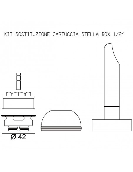 KERAMIKKARTUSCHE STELLA 818000PBSA382