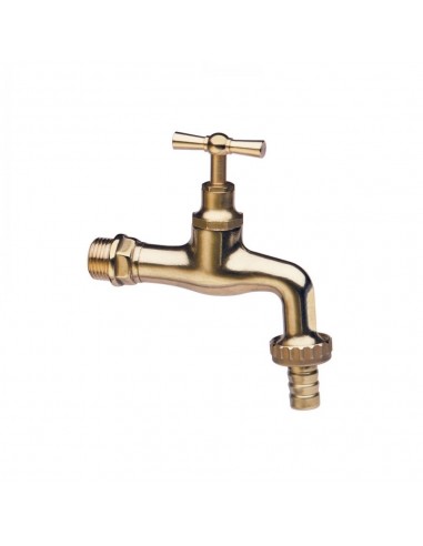 RUBINETTO PORTAGOMMA OTTONE LUCIDO 1/2''