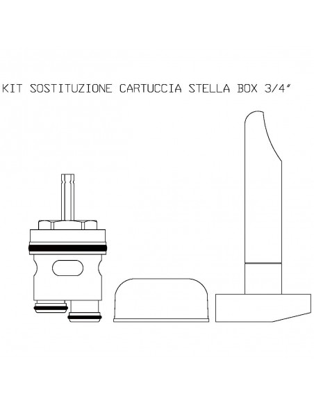 KERAMIKKARTUSCHE STELLA BOX 3/4" 818000PBSA384