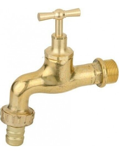 SCHLAUCHANSCHLUSSHAHNKUPPLUNG MESSING GLÄNZEND 3/4