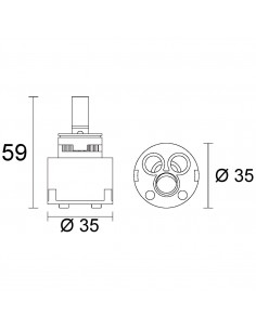 CARTUCCIA IDEAL S.GEOMETRY 818000PBISGEO 2