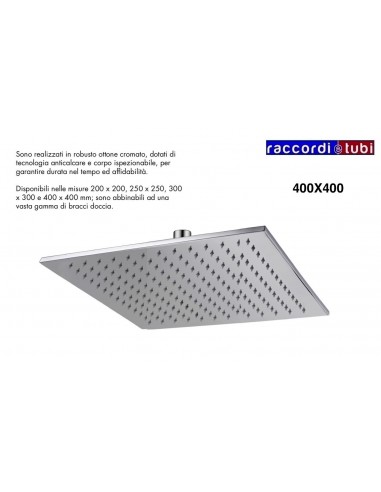 SOFFIONE OTTONE QUADRATO SQUARE 400X400mm