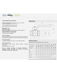 VALVOLA SFERA EFFEBI ASTER FARF.3/4 FF 2