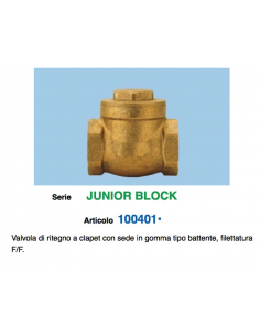 VALVOLA CLAPET D.3/8 SEDE GOMMA