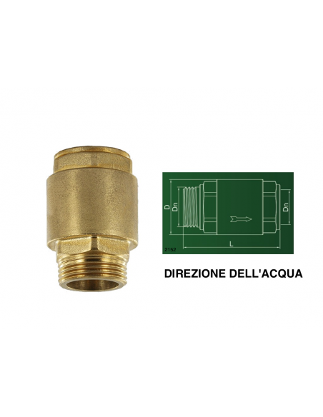 VALVOLA DI RITEGNO MASCHIO FEMMINA 1"