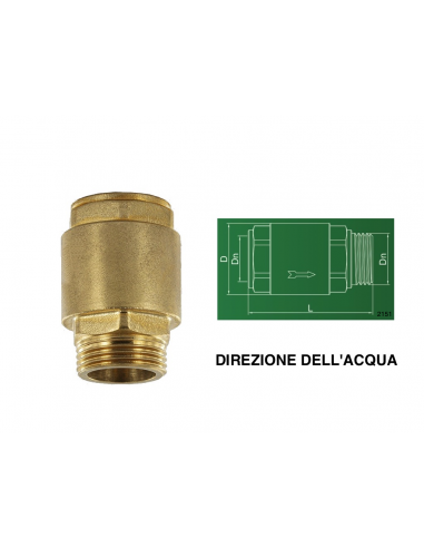 VALVOLA DI RITEGNO MASCHIO FEMMINA 1.1/4