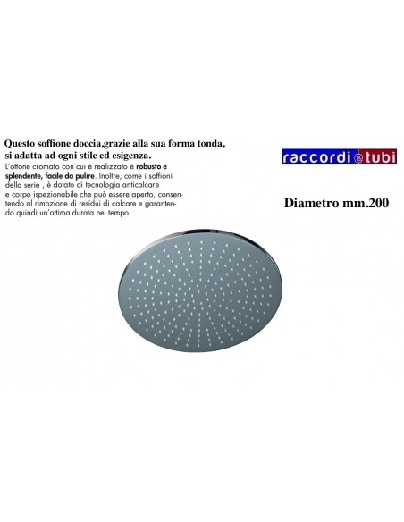 SOFFIONE OTTONE ISPEZIONABILE DIAMETRO 200 mm