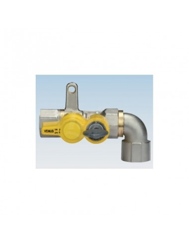 KUGELHAHN FÜR GAS 1" BOGEN FF MIT SCHLÜSSEL