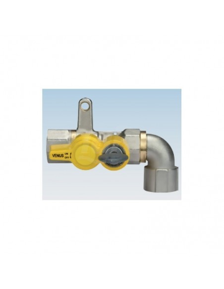 VALVOLA SFERA PER GAS CURVA 1" FF CON CHIAVE