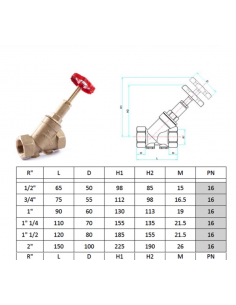 SCHRÄGVENTIL MIT INNENFEDERRÜCKSCHLAGVENTIL 3/4 FF 2