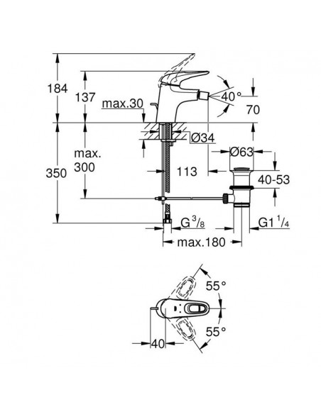 GROHE EUROSTYLE NEW BIDETMISCHER