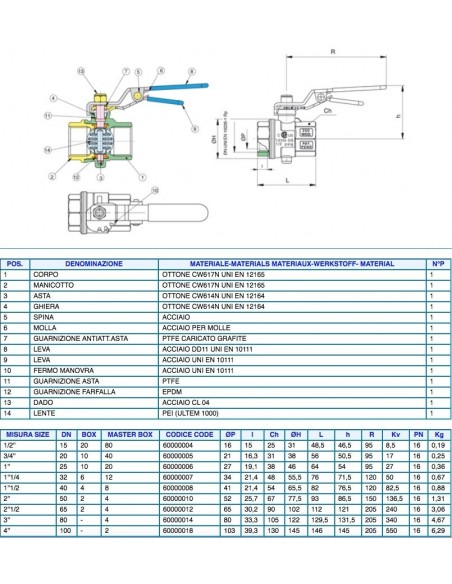 EUROFLY VENTIL 1.1/2 FF ART.600.000