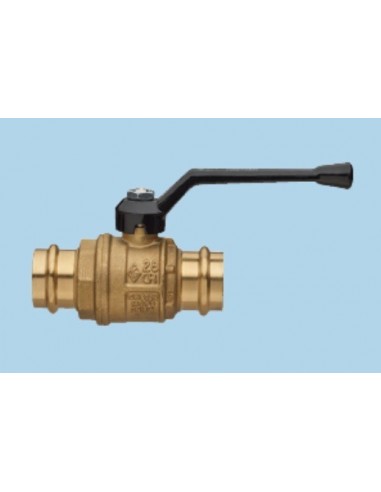 VALVOLA SFERA RB A PRESSARE 15X15 CON LEVA 